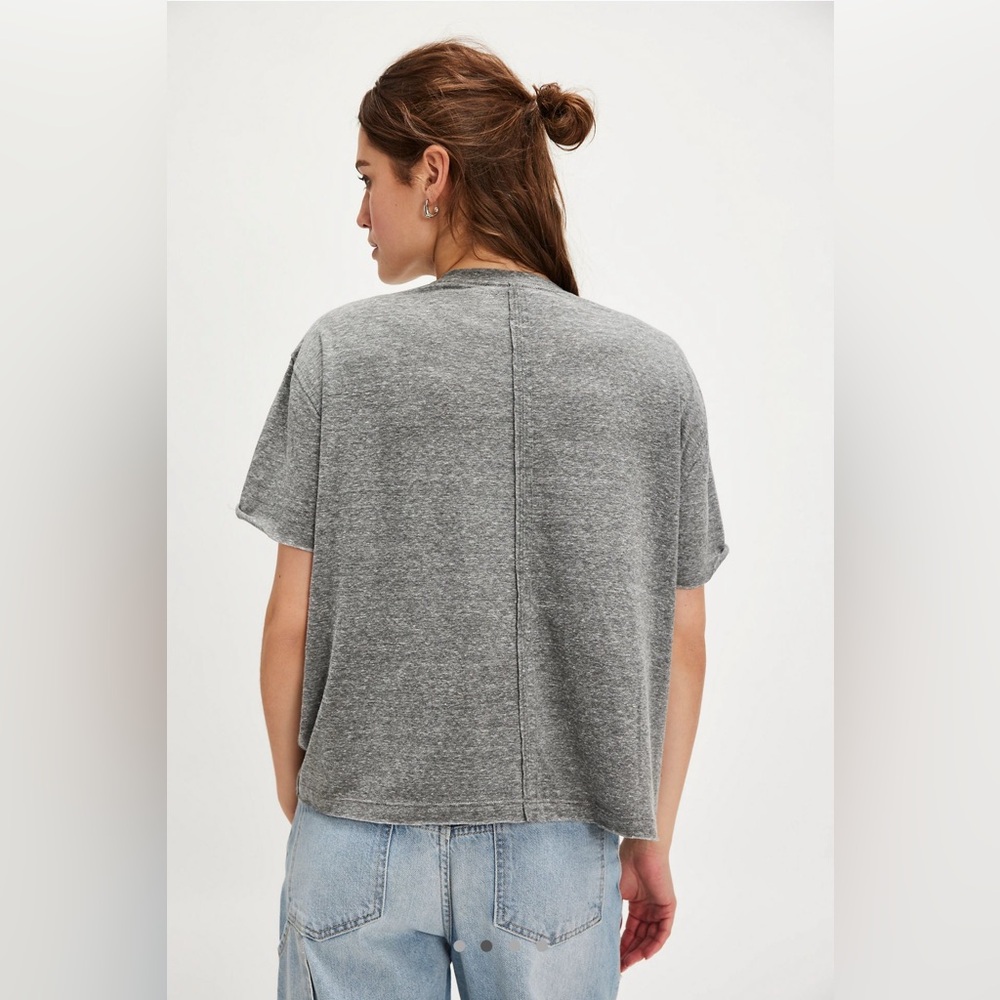 Tricia Fix x Free People Charm Tee in Heather Gray - Picture 7 of 7
